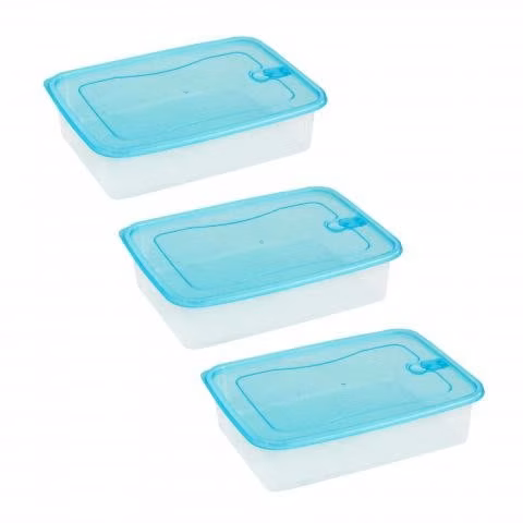 Set 3 taper contenedor de alimentos comida rectang