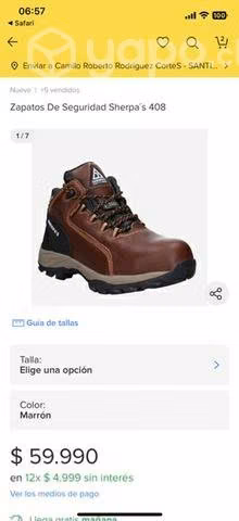 Zapatos de seguridad Sherpa 408