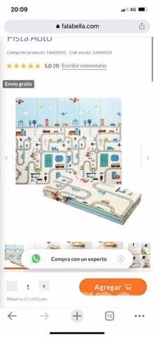 Alfombra para corral reversible , lavable