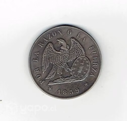 Moneda De Chile, 1 Peso, 1853-1862