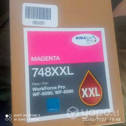 Tinta Epson 748xxl Magenta original de alta