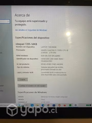 Laptop lenovo - Imagen 2