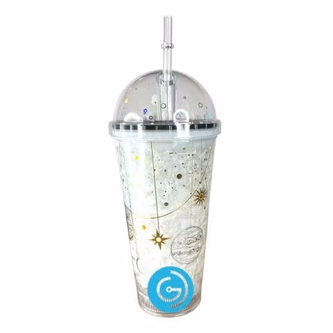 Vaso Blanco Con Luz Estrellas Diseño Astronautag - Imagen 2