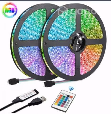 Pack X 2 Cinta Tira Led Solar Multicolor 5 Metros