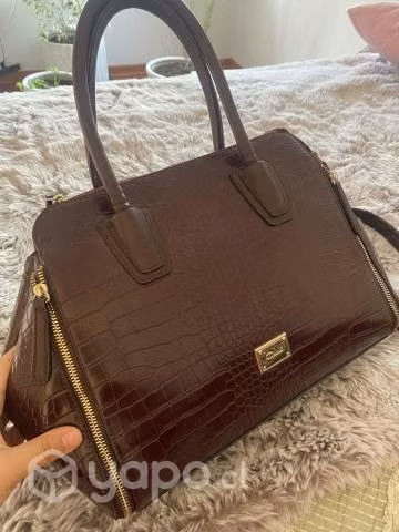 Cartera Gacel de cuero burdeo - Imagen 3