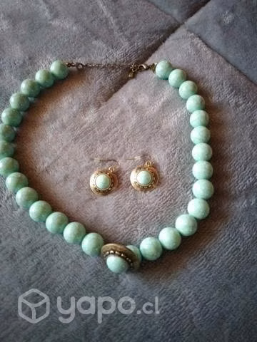 Conjunto collar y aros