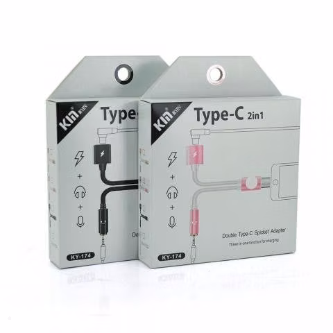Adaptador 2en1 usb tipo c+jack 3.5 - carga y audio - Imagen 2