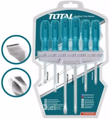 Set destornillador eco 6pzas TOTAL