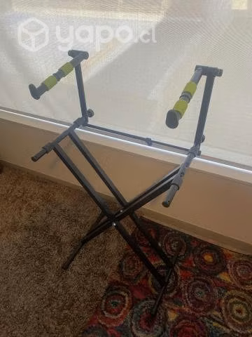 Atril para dos teclado, soporte teclado doble