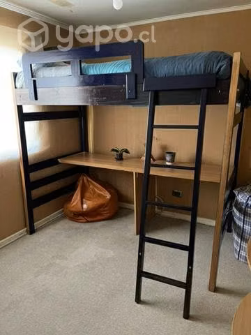 Litera con escritorio, cama rossen