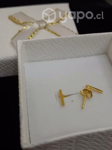 Aros de plata ley 925, bañados en oro 18k - Imagen 2