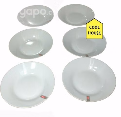 Disponible plato hondo tradicional loza blanca