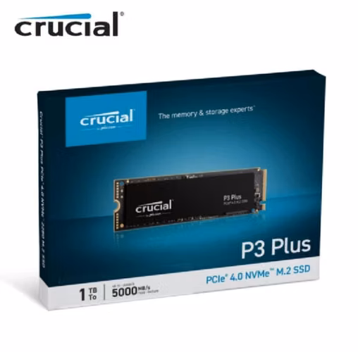 Disco SSD Crucial P3 plus  1TB. M2 Nvme PCIexpress. Para Laptop o PC.