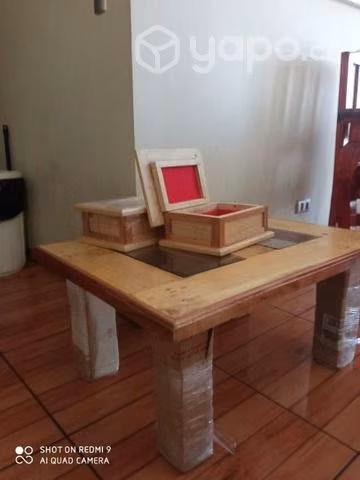 Mesa de centro + 2 cofres