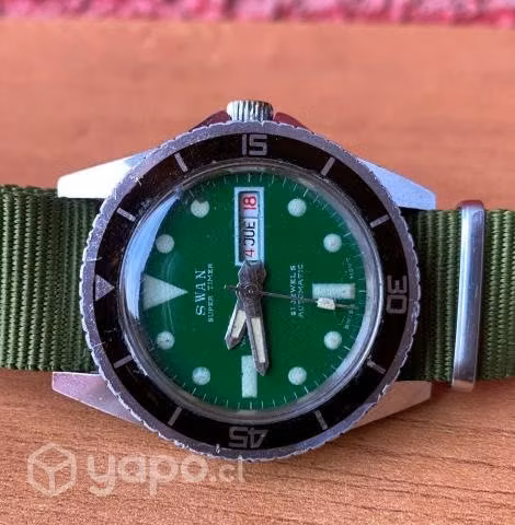 Antiguo Reloj Vintage Swan Diver Siwss Automático