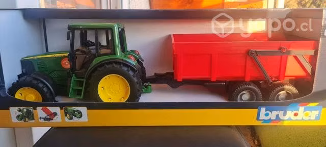 Tractor John Deere + Remolque escala 1:16