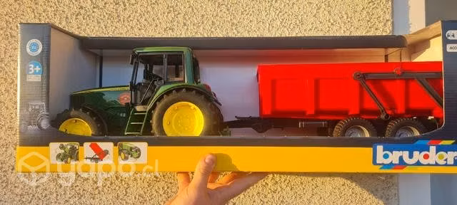 Tractor John Deere + Remolque escala 1:16