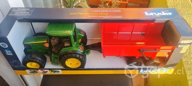 Tractor John Deere + Remolque escala 1:16