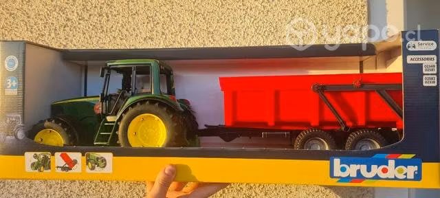 Tractor John Deere + Remolque escala 1:16