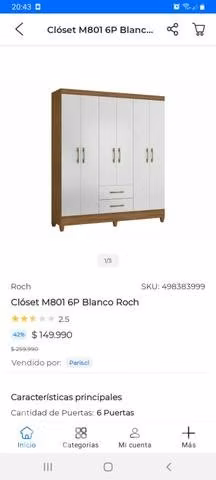 Closet nuevo en caja