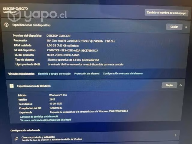 MINI PC intel i7 - NUC11PAHi7