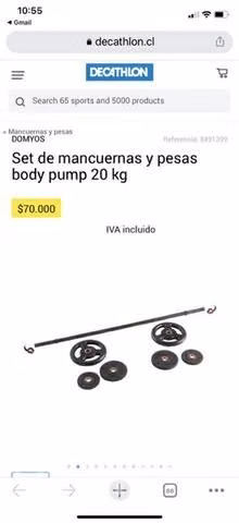 Set de pesas 20KG - Imagen 3