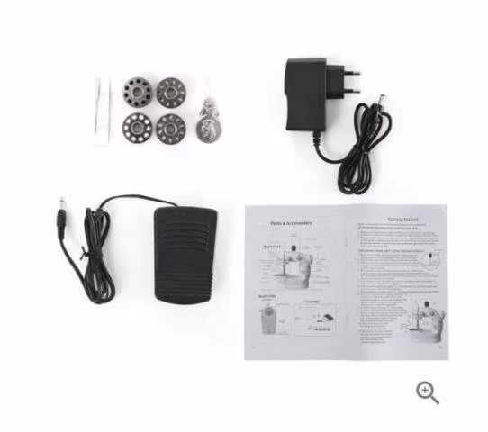 Mini máquina de coser multifuncional con pedal