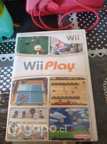wii con 4 juegos originales joystick