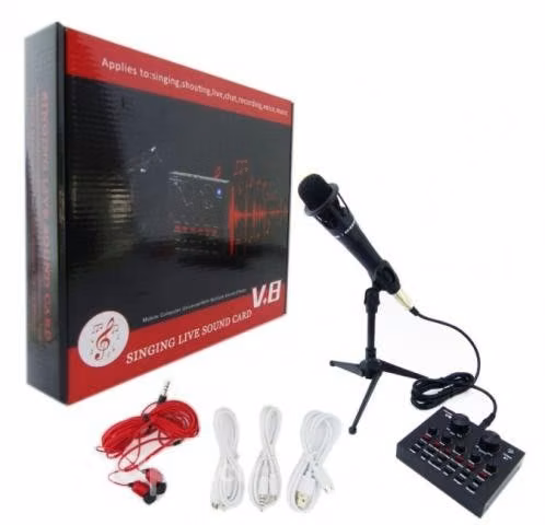 Microfono Kit Condensador, Con Tarjeta De Sonido V - Imagen 2
