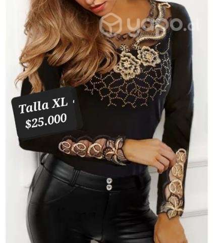 Hermosas poleras L y XL, con encaje. - Imagen 3