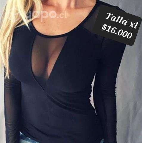 Hermosas poleras L y XL, con encaje. - Imagen 5