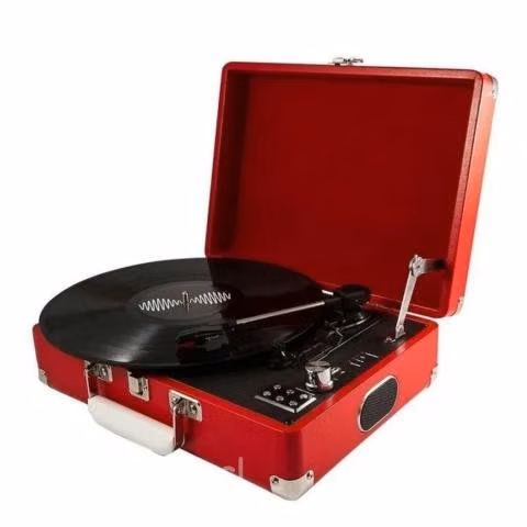 Tocadiscos Tornamesa Vinilo 3 Velocidades Maleta R