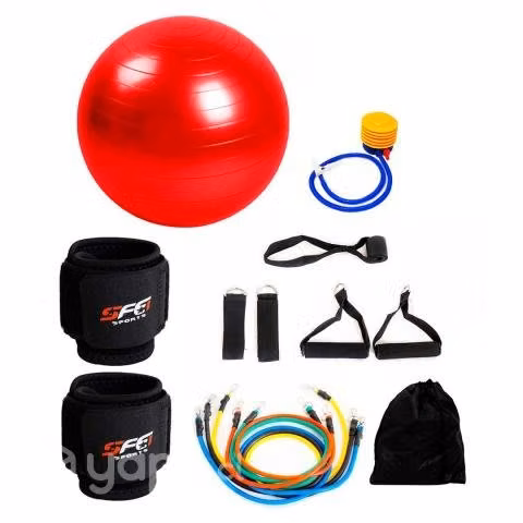 Combo de pelota pilate+ set de banda+ muñequera
