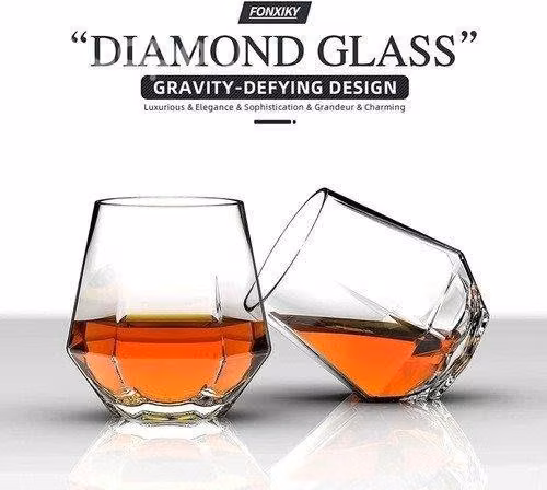 Set 6 Vasos Estilo Nordico Diamante Whiskey
