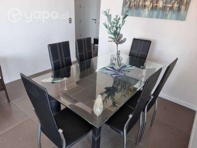 mesa de vidrio con 5 sillas - Imagen 4