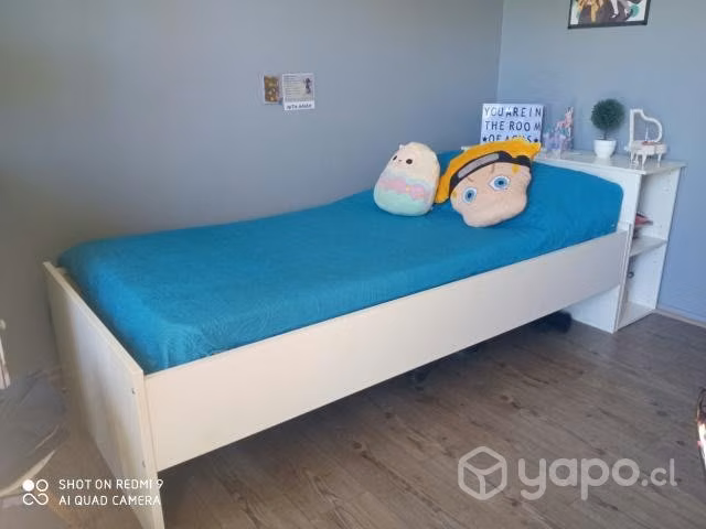 Cama modular 1 plaza, sin colchón