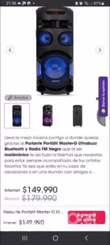 parlante Master g casi nuevo 90 mil