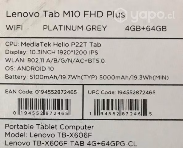 Tablet Lenovo M10 FHD PLUS - Imagen 6