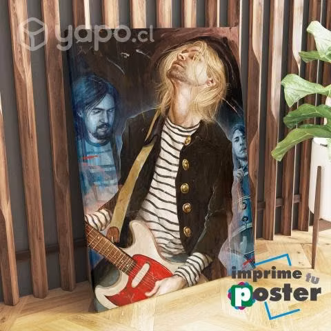 CUADRO DE KURT COBAIN 40x55cm llegar y colgar