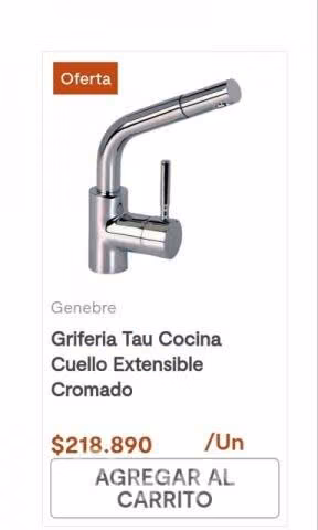 Monomando lavaplatos extraíble