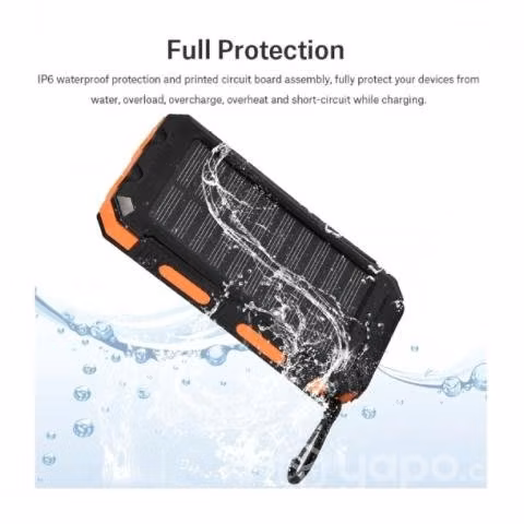 Bateria Portatil Externa 20.000 Mah 2 Usb Solar