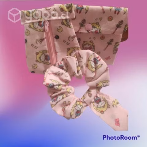 Set neceser monedero y colett con tela sailor moon