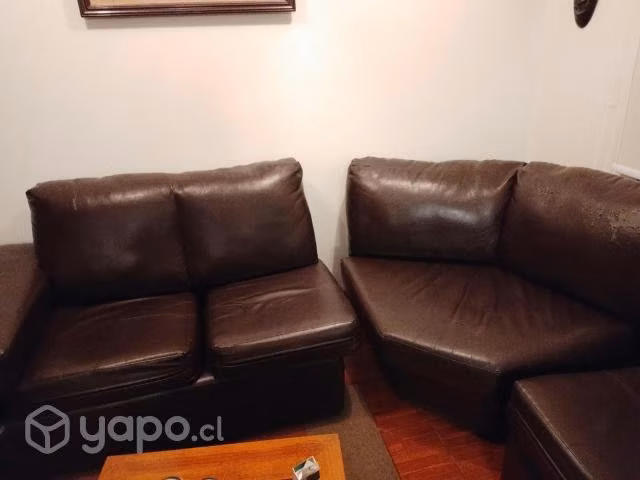 Sillón de PU esquinero tres cuerpo