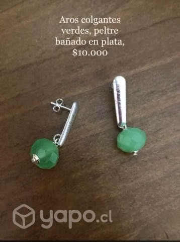 Joyas de peltre bañado en plata