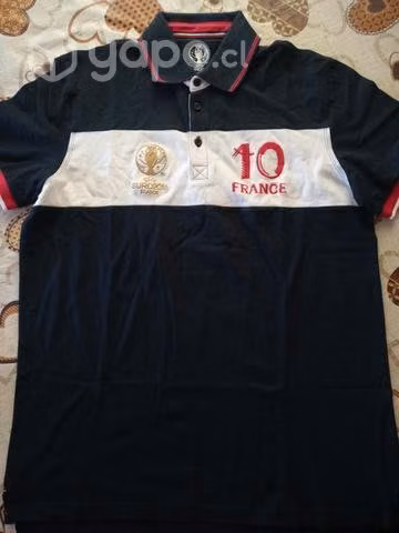 Polera pique talla L algodón 100% league france or