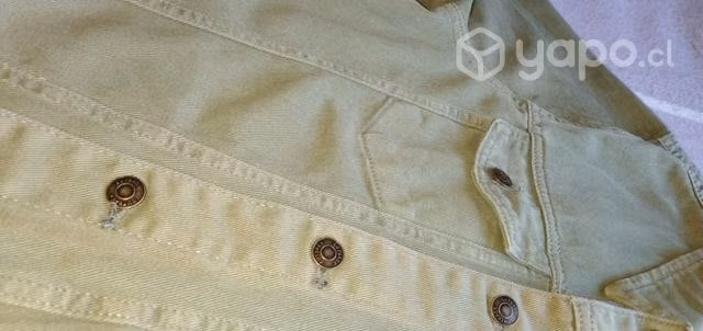 Chaqueta mezclilla verde Talla M - Imagen 2