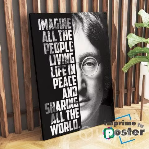 CUADRO DE JOHN LENNON 40x55cm llegar y colgar