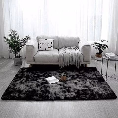 Alfombras peludas negro jaspeado 150x200 cm