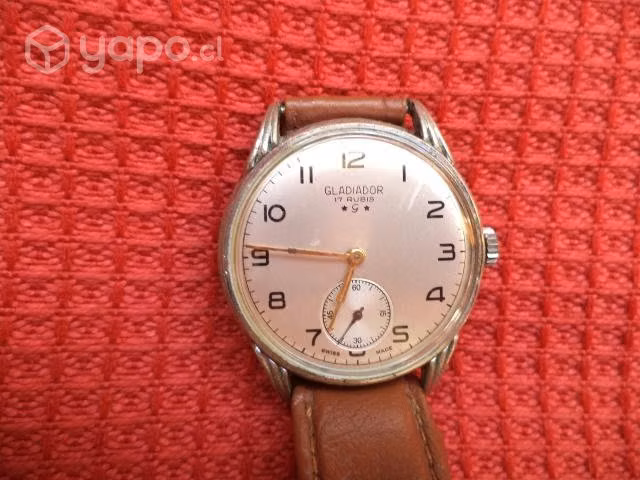Finisimo reloj acero Gladiador suizo manual