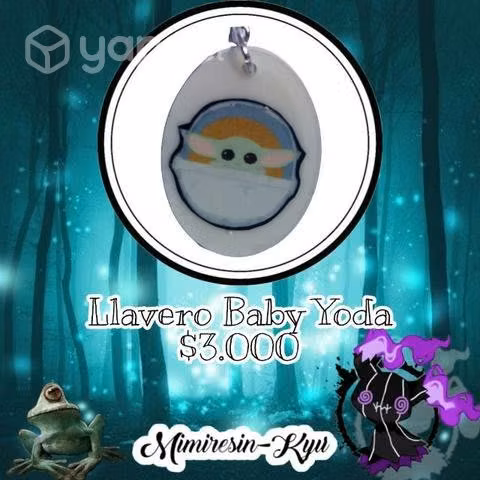 Llavero Baby Yoda de resina